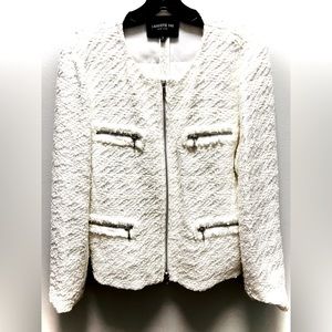 LAFAYETTE 148 New York size 12 white tweed blazer